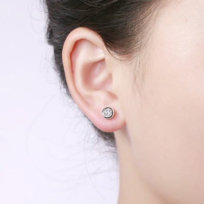 Aretes personalizados con piedras preciosas en plata de ley