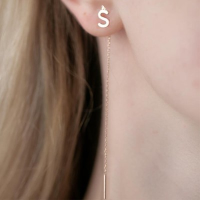 Pendientes de enhebrador de letras personalizados