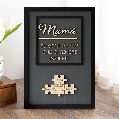 Piezas de rompecabezas personalizadas Signo de nombre Regalo del día de la madre