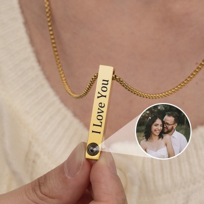 Collar de proyección de fotos personalizado, joyería conmemorativa para hombres, regalos de aniversario de boda, ideas de regalos de amor para esposa