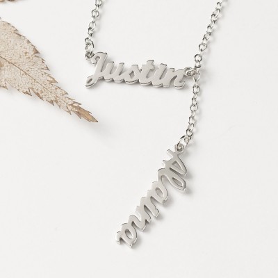 Collar personalizado de 1 a 6 nombres para ella