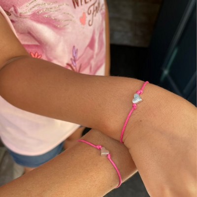 Primer día de Duodécimo grado pulsera escolar, pulseras a juego, pulseras de corazón