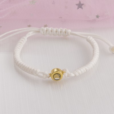 Pulsera de proyección fotográfica conmemorativa de cuerda trenzada personalizada