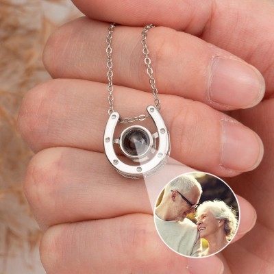 Collar de proyección de regalo personalizado para amantes de los caballos para esposa, regalo del día de San Valentín para novia