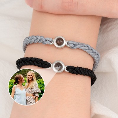 Pulsera de proyección de fotos de pareja personalizada, regalo conmemorativo para novio, regalo de San Valentín para él