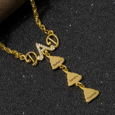 Collar de papá personalizado con colgantes de mierda 1-5