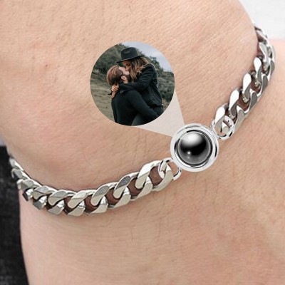 Pulsera de proyección de fotos personalizada, regalo para aniversario