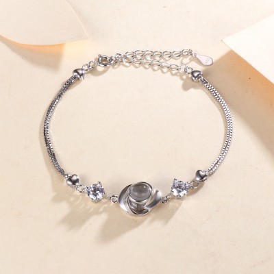 Pulsera de proyección de fotos conmemorativa personalizada, regalo para pareja, aniversario de boda, cumpleaños