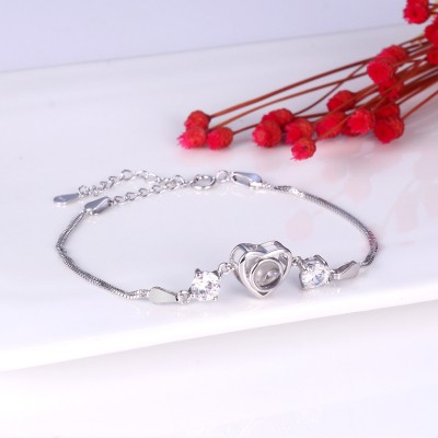 Pulsera de proyección de fotos conmemorativa personalizada, regalo para pareja, aniversario de boda, cumpleaños