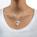 Two Hearts Forever One Necklace With Birthstones
