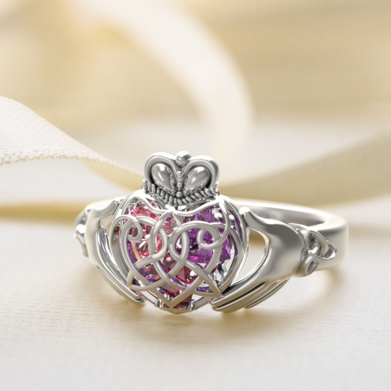 Caged hearts celtic claddagh ring new arrivals