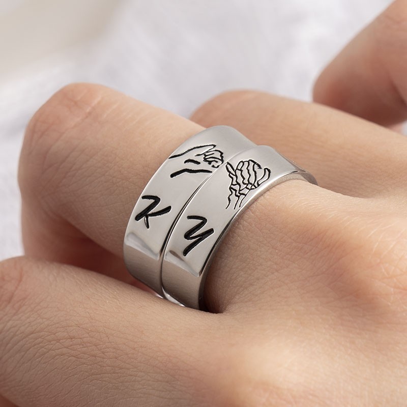 Anillos personalizados para parejas best sale